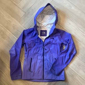 The North Face purple woman’s rain jacket